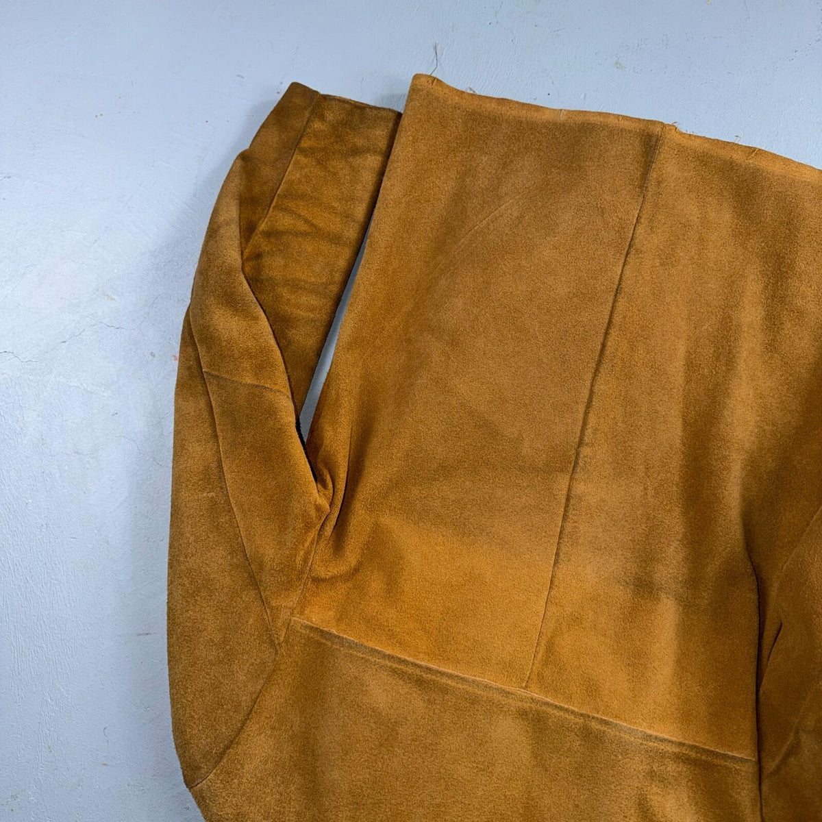 1940s 1950s VTG Brown Suede Jacket Leather Distressed Rockabilly Ricky Chore