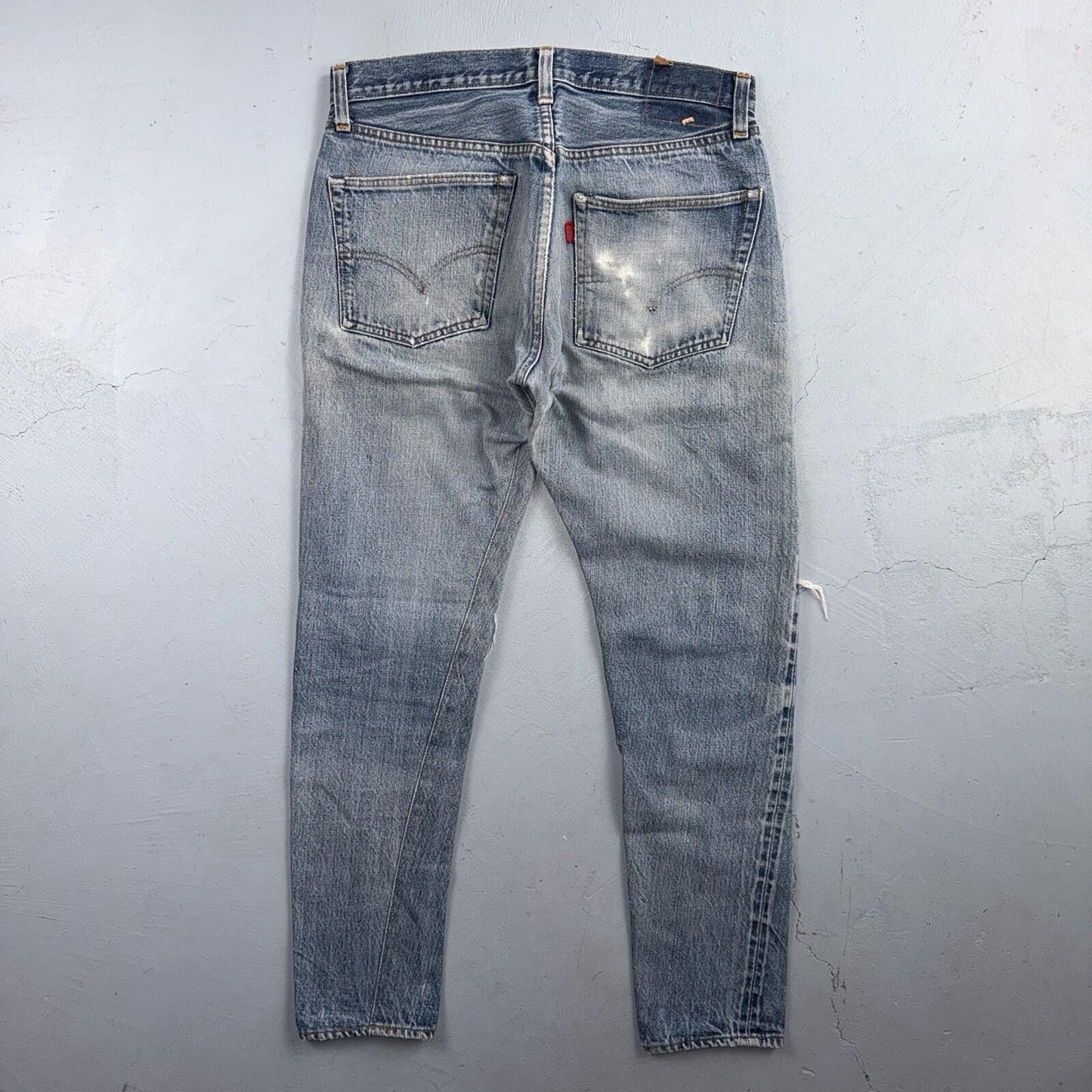 Levis 501 Vintage 70s SS Redline Selvedge USA XX Jeans Light Wash 32x28 Skinny