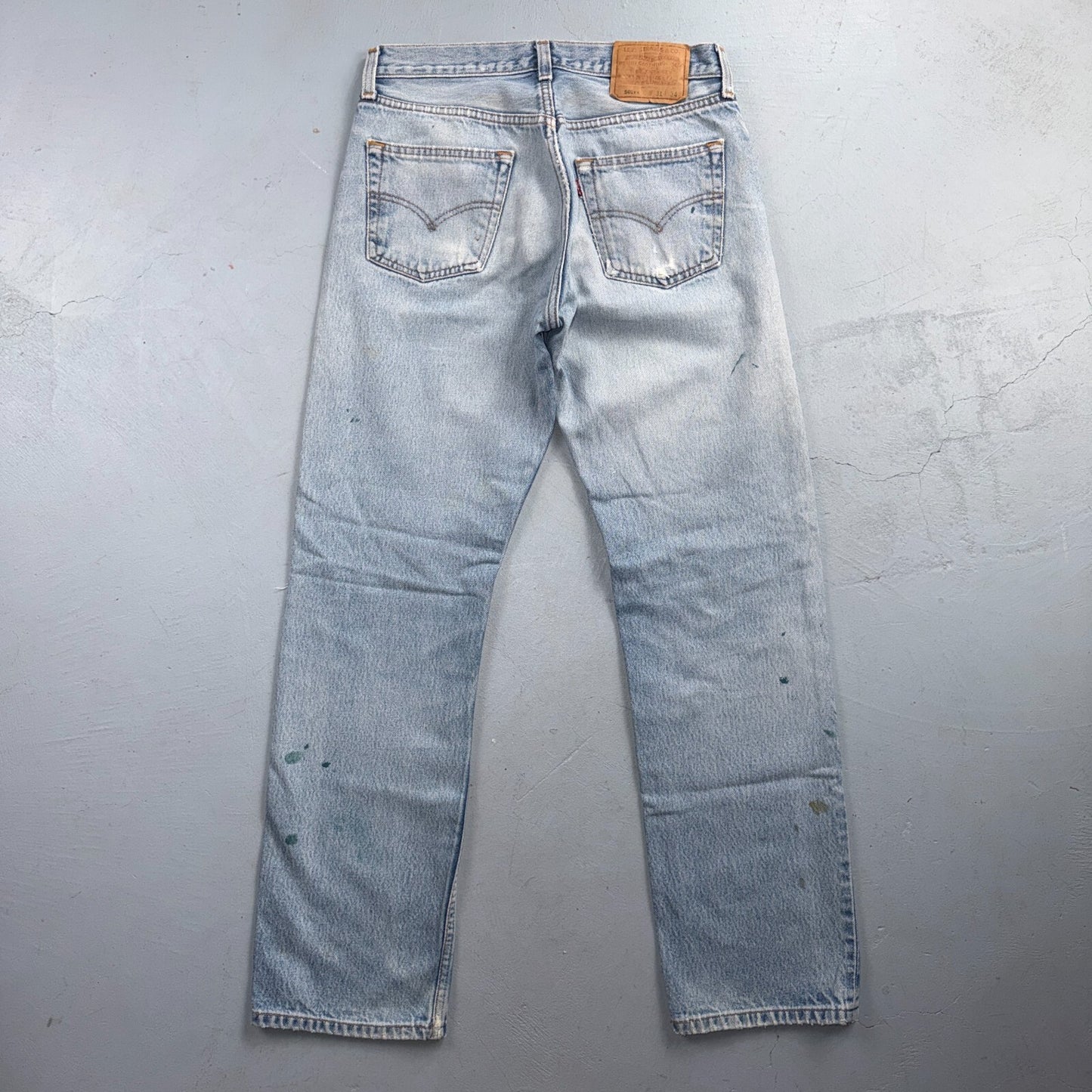 Levis 501 Vintage 90s Y2K XX Straight Leg Jeans Blue Light Wash 31x34 Act 29x29