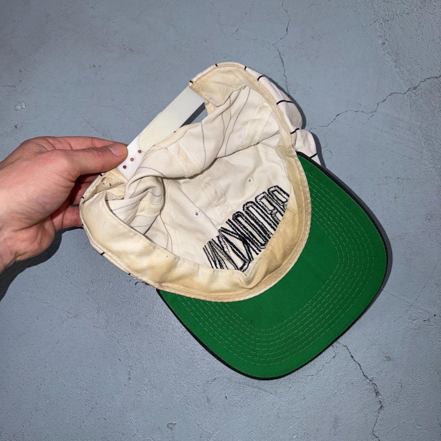 Brooklyn New York Pin Stripe VTG Hat Baseball Cap Snapback NYC Sports Cool