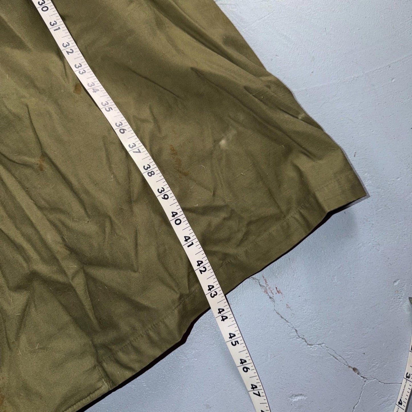 1950s Korean War US Military Wool Lined Overcoat Belted Trench Coat Small VTG