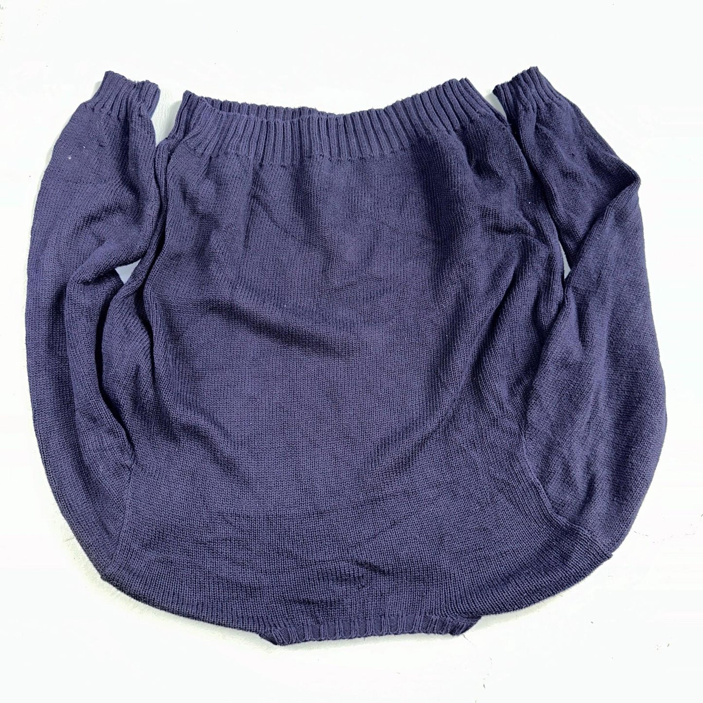 Polo Ralph Lauren Knit Crew Neck Sweater Blue Long Sleeve VTG 90s Cotton Size L