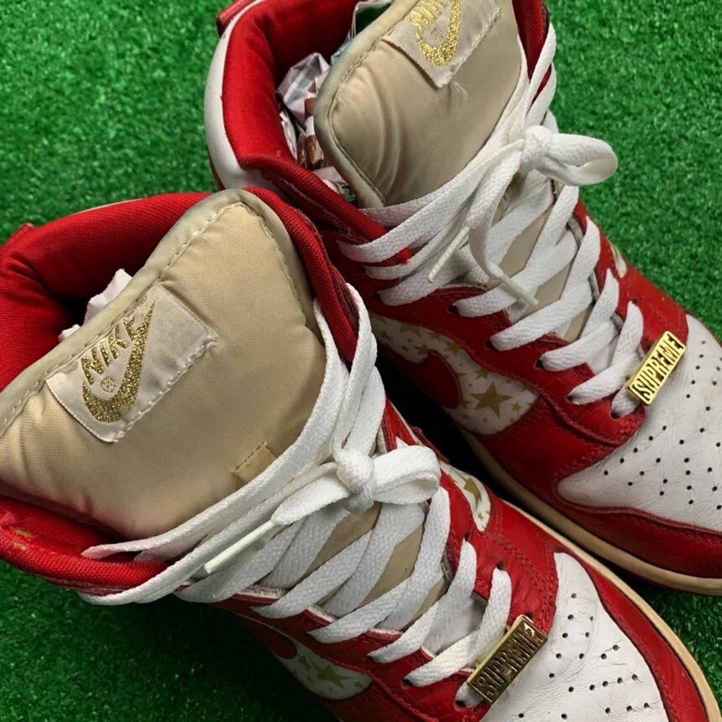 2003 Nike Supreme Dunk High Pro SB Stars Low Red Box Logo 307385-161 9 VTG