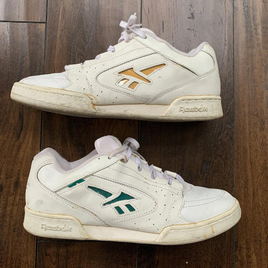 Reebok Freestyle Vintage Lace-Up Sneaker White Rainbow Women's 9.5 Colors 90s