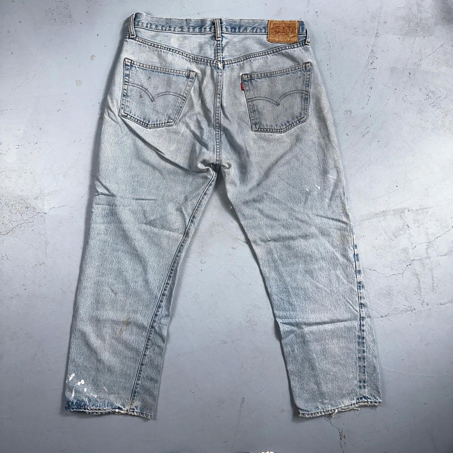 Levis 501 Vintage 80s Redline Selvedge USA XX Jeans Light Wash 38x32 Act 34x27