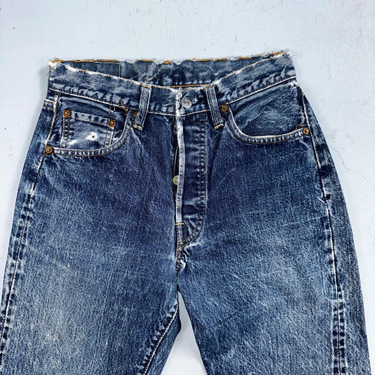 Levis 501 Big E Vintage 60s Redline Selvedge USA XX 1960s Jeans 28x32 Act 26x28