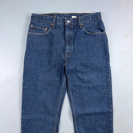 Levis 505 Vintage 90s Red Tab Straight Blue Jeans Med Was 34x34 Act 32x33
