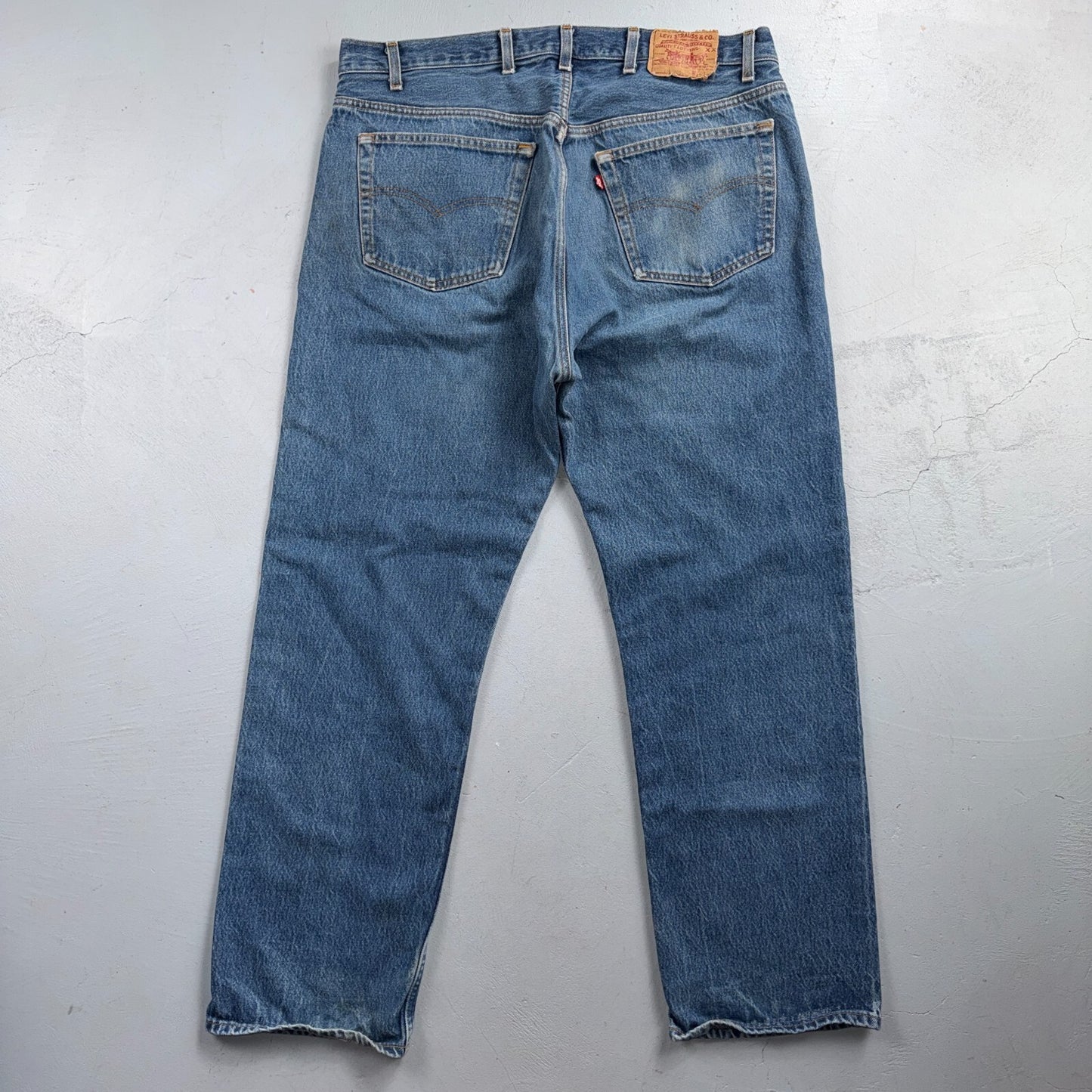 Levis 501 Vintage 80s USA XX Straight Leg Jeans Blue Light Wash 42x34 Act 38x29