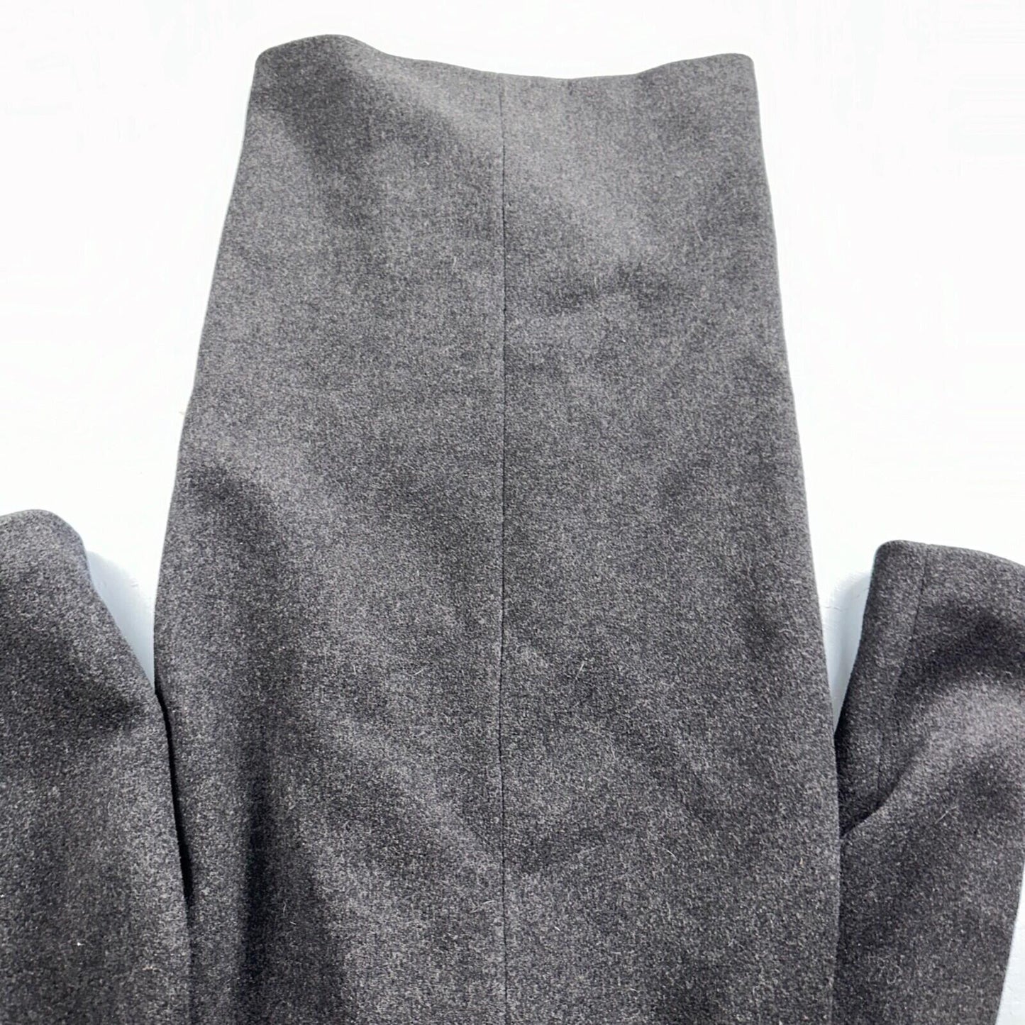 VTG Pavilion Petite Gray Coat Womens Double Breasted Long Trench Overcoat Sz L