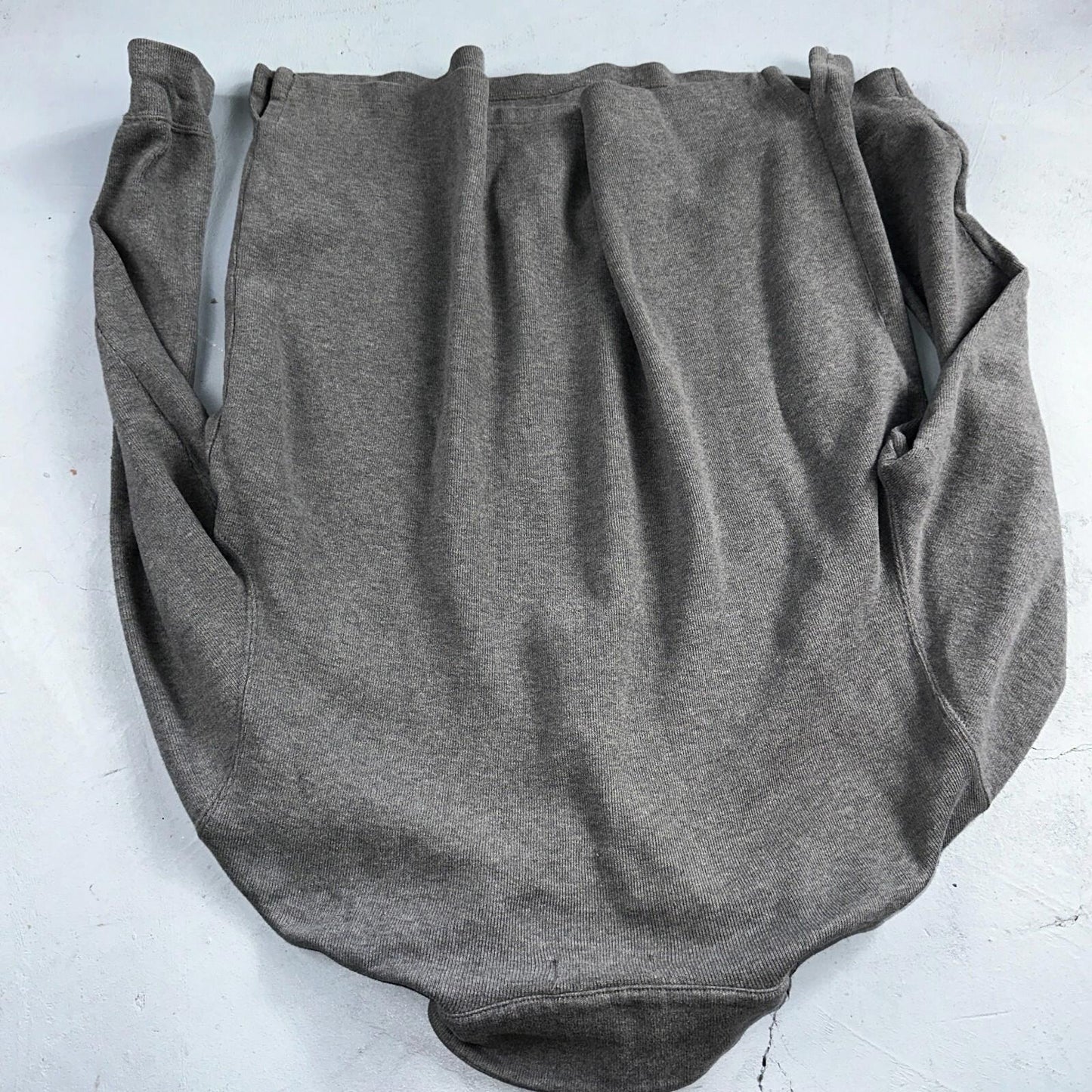 Polo Ralph Lauren Sweater Mens Large Gray Heather 1/4 Zip Mock Neck Pony VTG