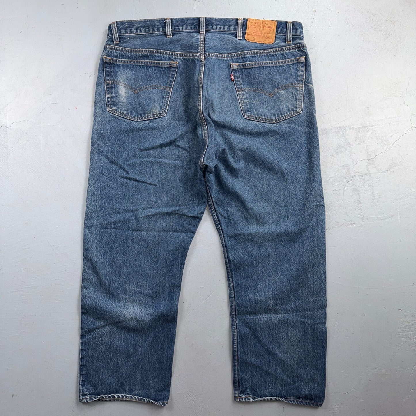 Levis 501 Vintage 80s USA XX Straight Leg Jeans Blue Med Wash 46x30 Act 41x26