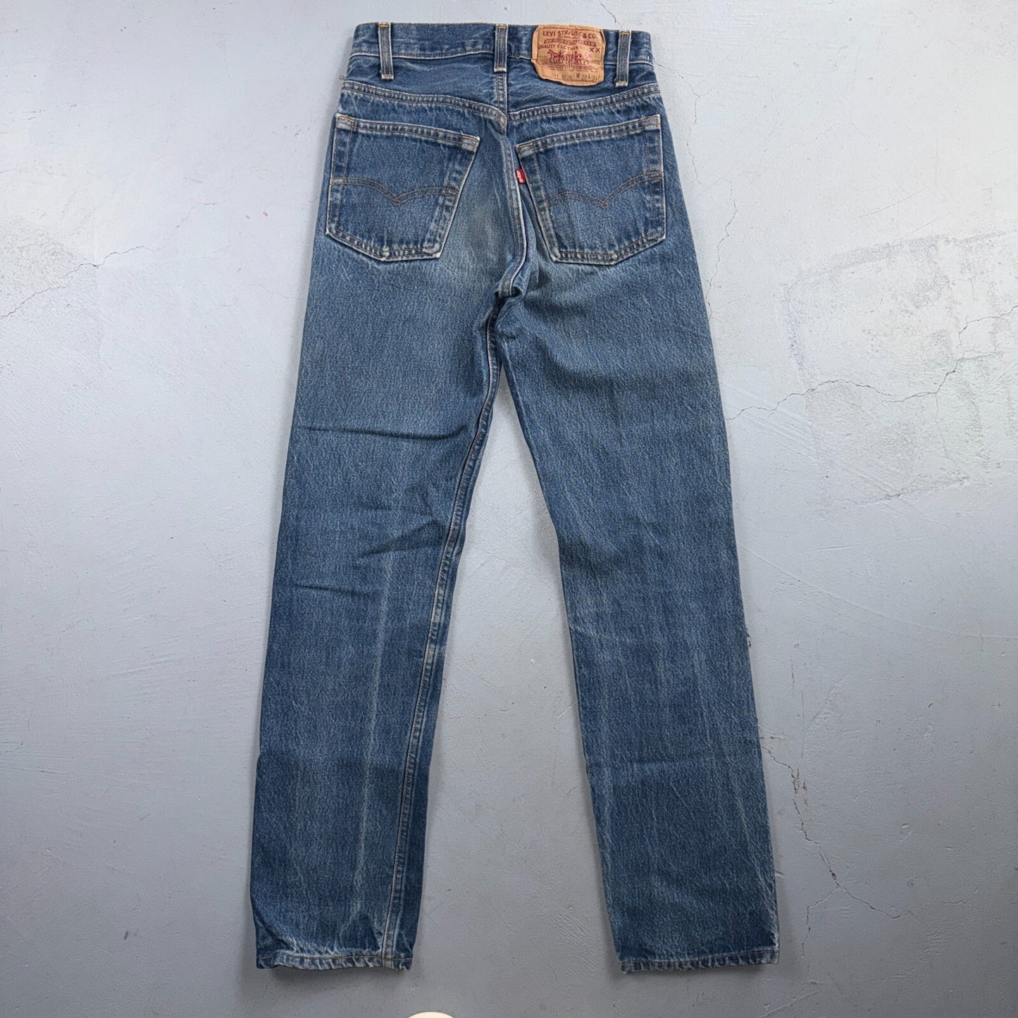 Levis 501 Vintage 80s USA XX Straight Leg Jeans Blue Light Wash 27x34 Act 25x29