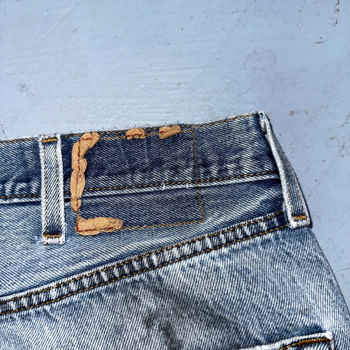 Levis 501 Vintage Y2K XX Straight Leg Jeans 90s Blue Light Wash 38x30 Act 35x26