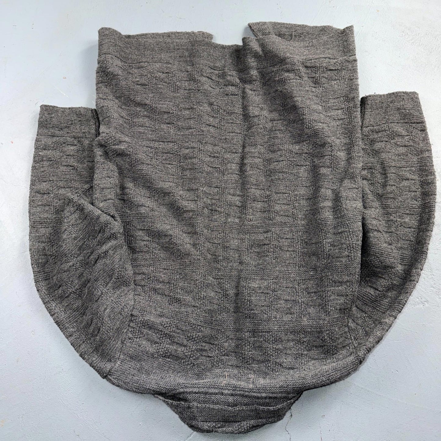 Vintage 80s El Mar Sweater Gray Knit Size M Made In USA Open Front Cardigan