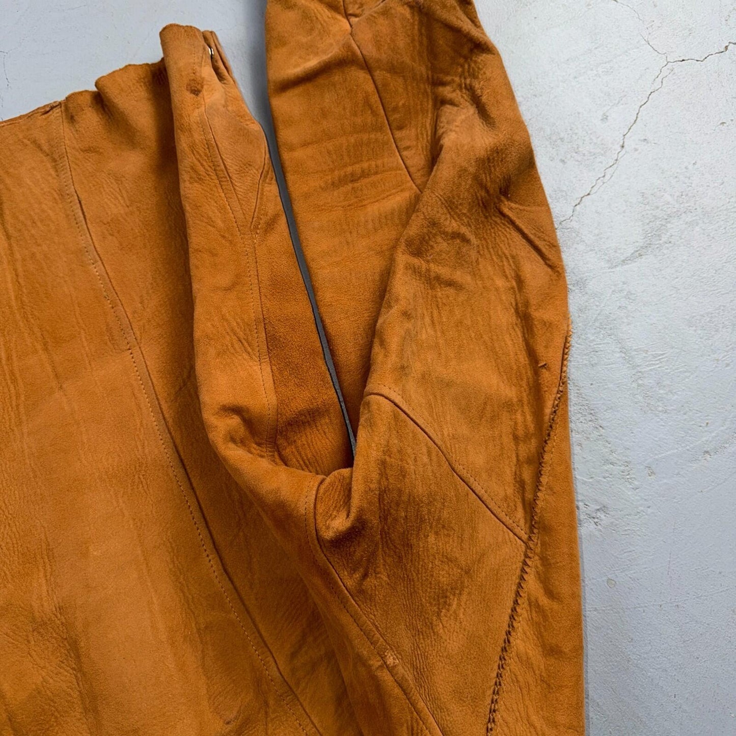 VTG 1940s Union Suede Pullover Leather Lace Up Cowboy Rockabilly Rodeo 40s Shirt