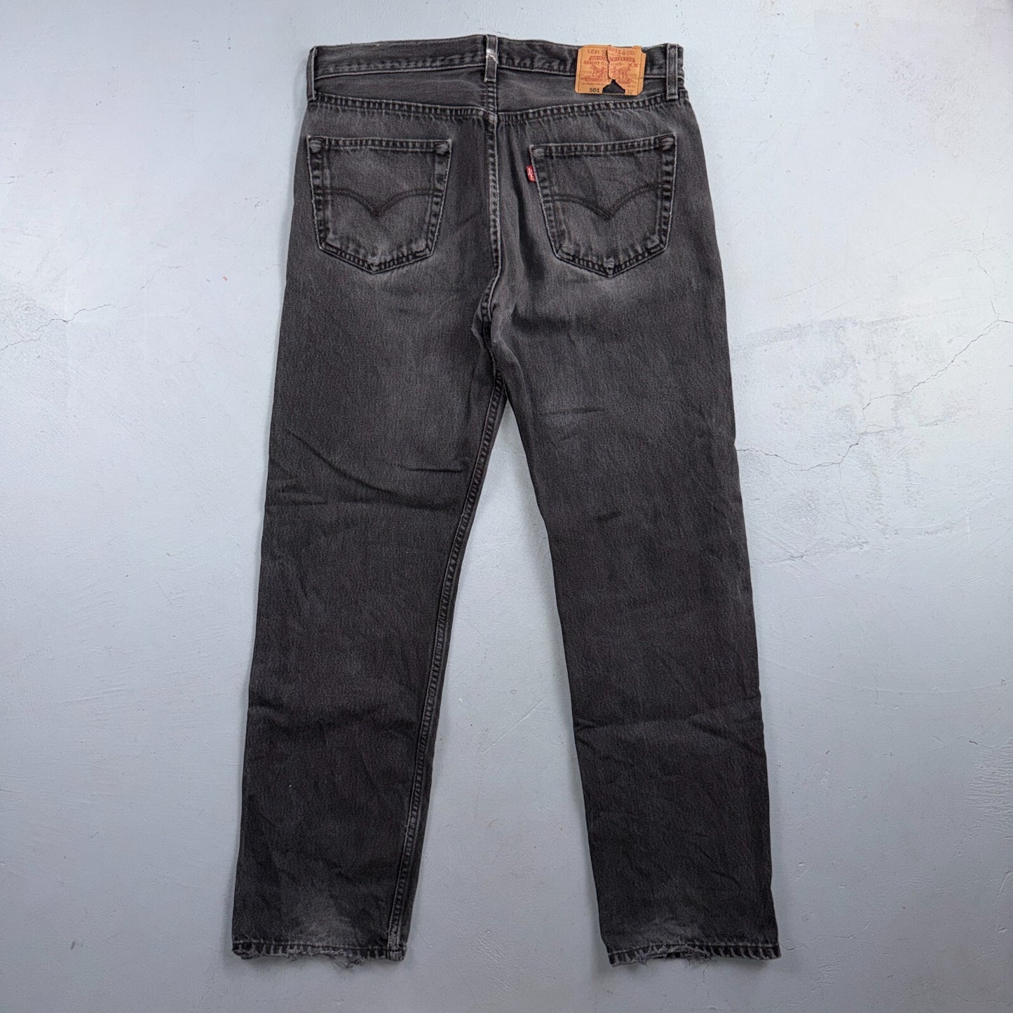 Levis 501 Vintage 90s USA XX Straight Leg Jeans Black Light Wash 34x32 Act 33x30