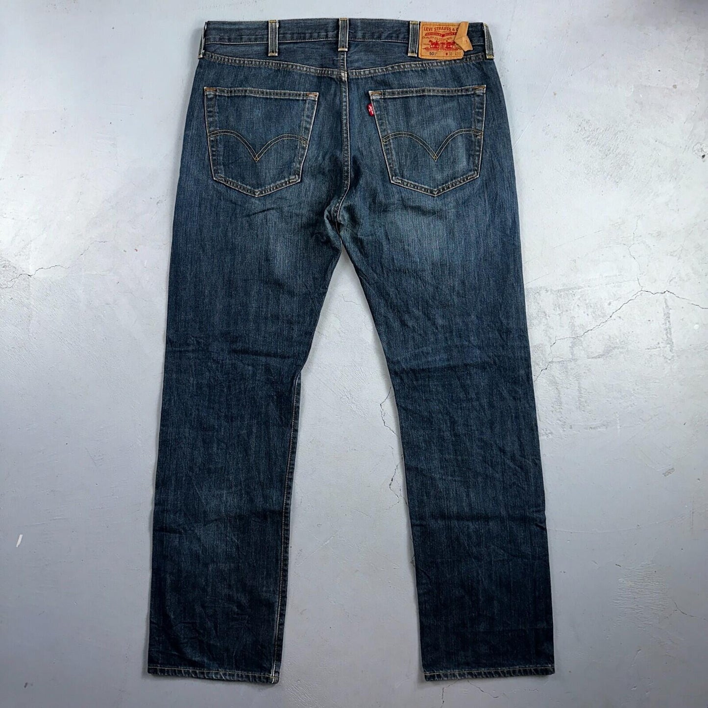 Levis 501 Vintage Y2K XX Straight Leg Jeans Blue Med Wash 38x34 Act 38x33