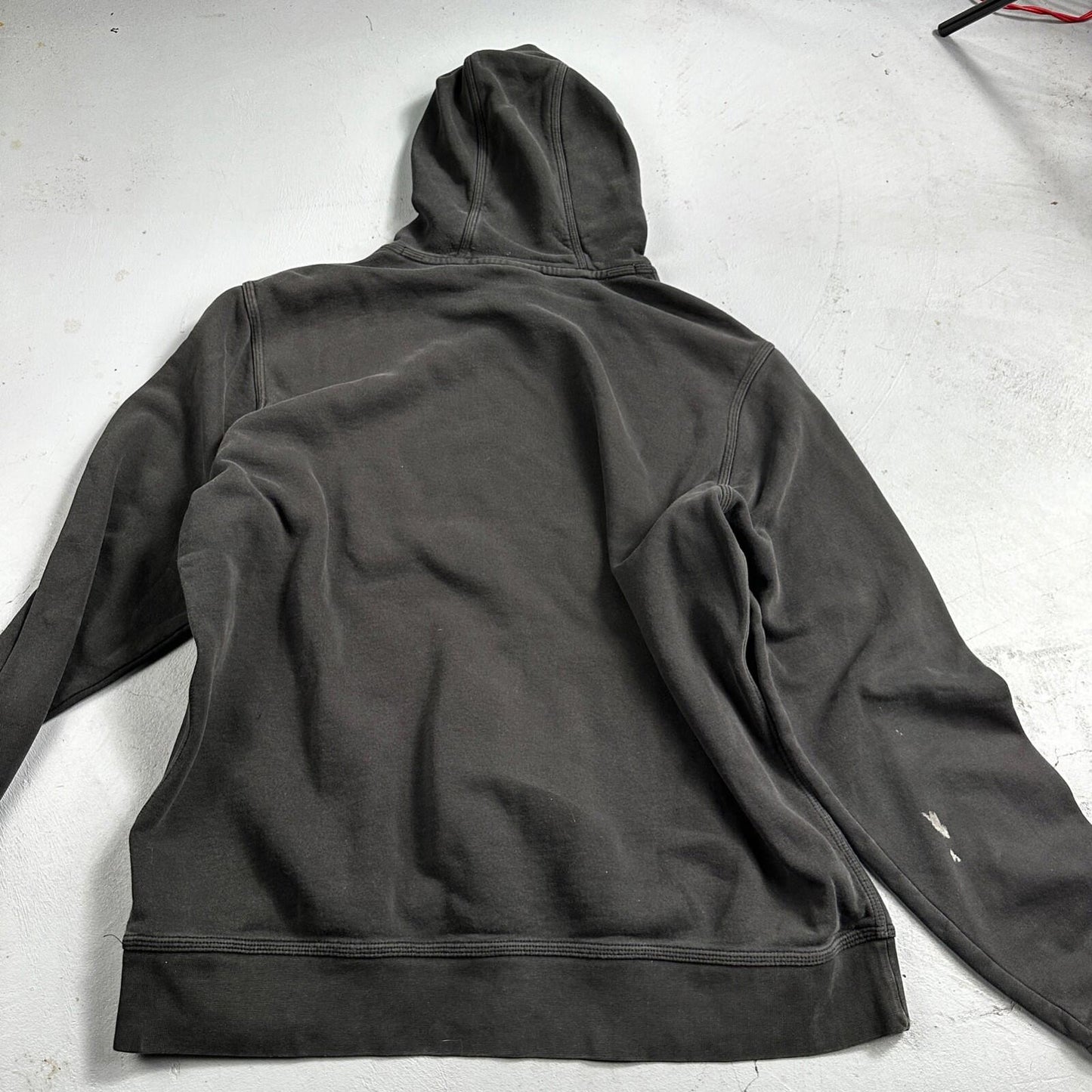 Nike Hoodie Men 2XL Black Swoosh Hooded Pullover Tonal Basic Fleece