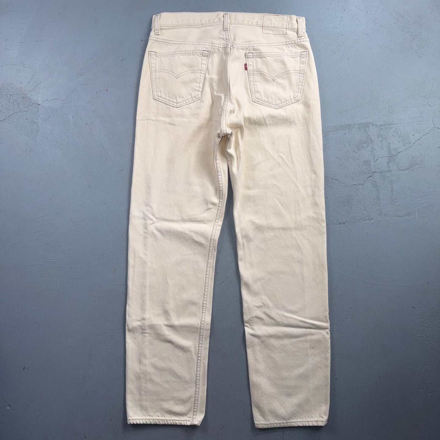 Levis 501 Vintage 80s USA XX Straight Leg Jeans White Light Wash 36x34 Act 33x32