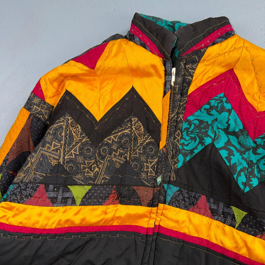 Hand Made Fashion 60s 70s Talon Vintage Ski Jacket Crazy Patterns One of a Kind