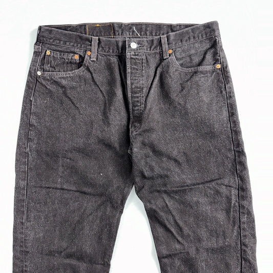 Levis 501 Vintage 90s USA XX Straight Leg Jeans Black Dark Wash 40x34 Act 36x33