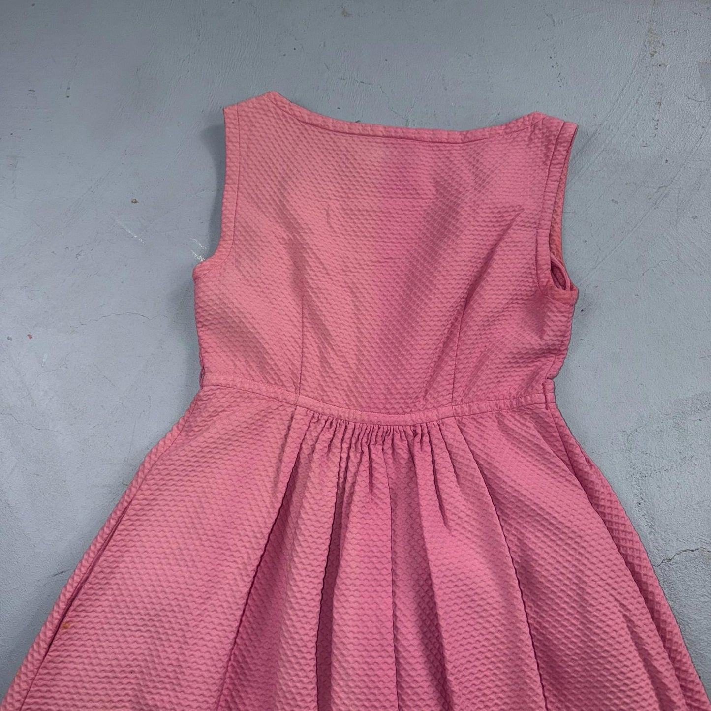 VTG 1950s Pink Dress Dorian? Small California Designer Rockabilly Long Bolo