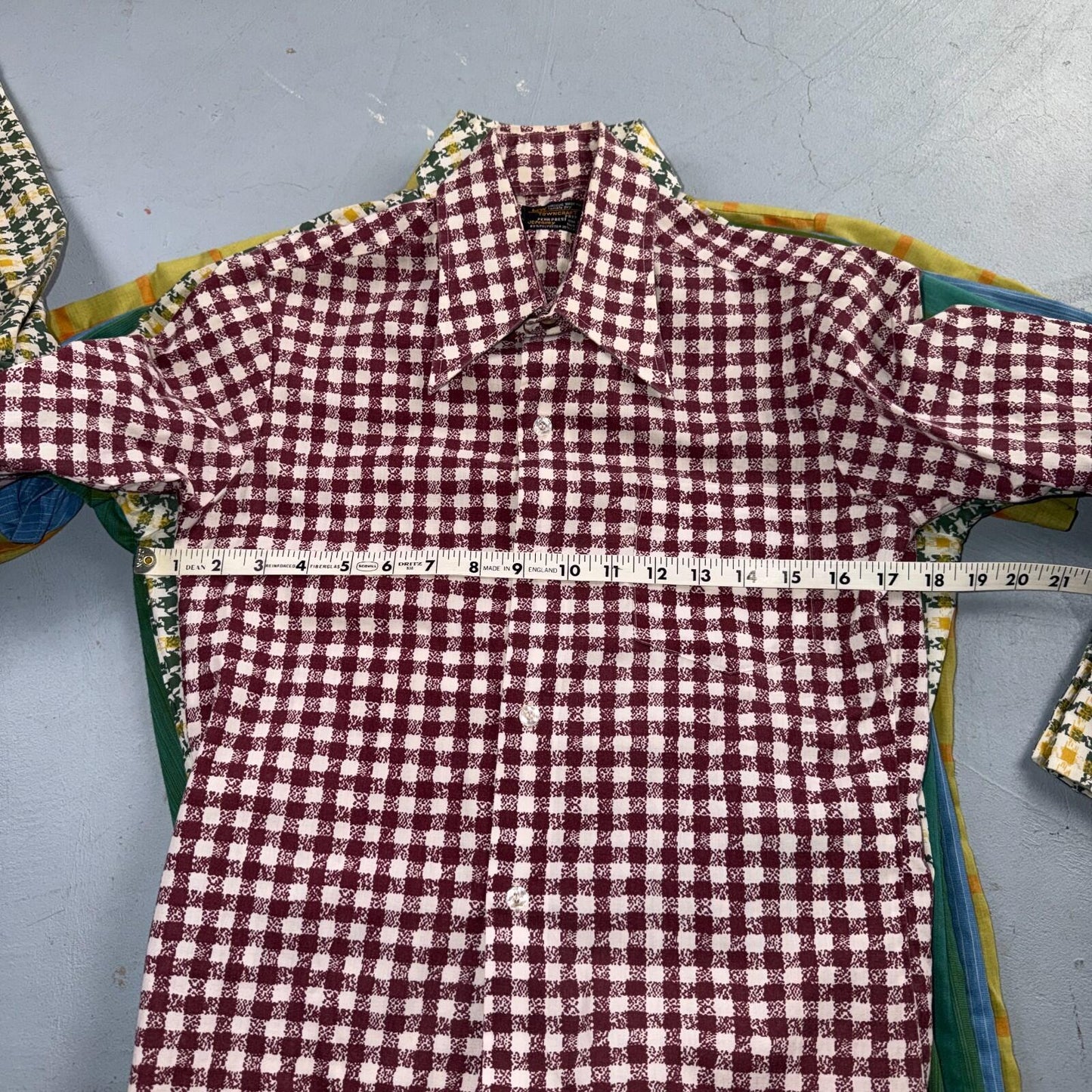 VTG Penneys Boys Button Shirt Size 18 1950s Rockabilly Lot Towncraft 60s Stripes