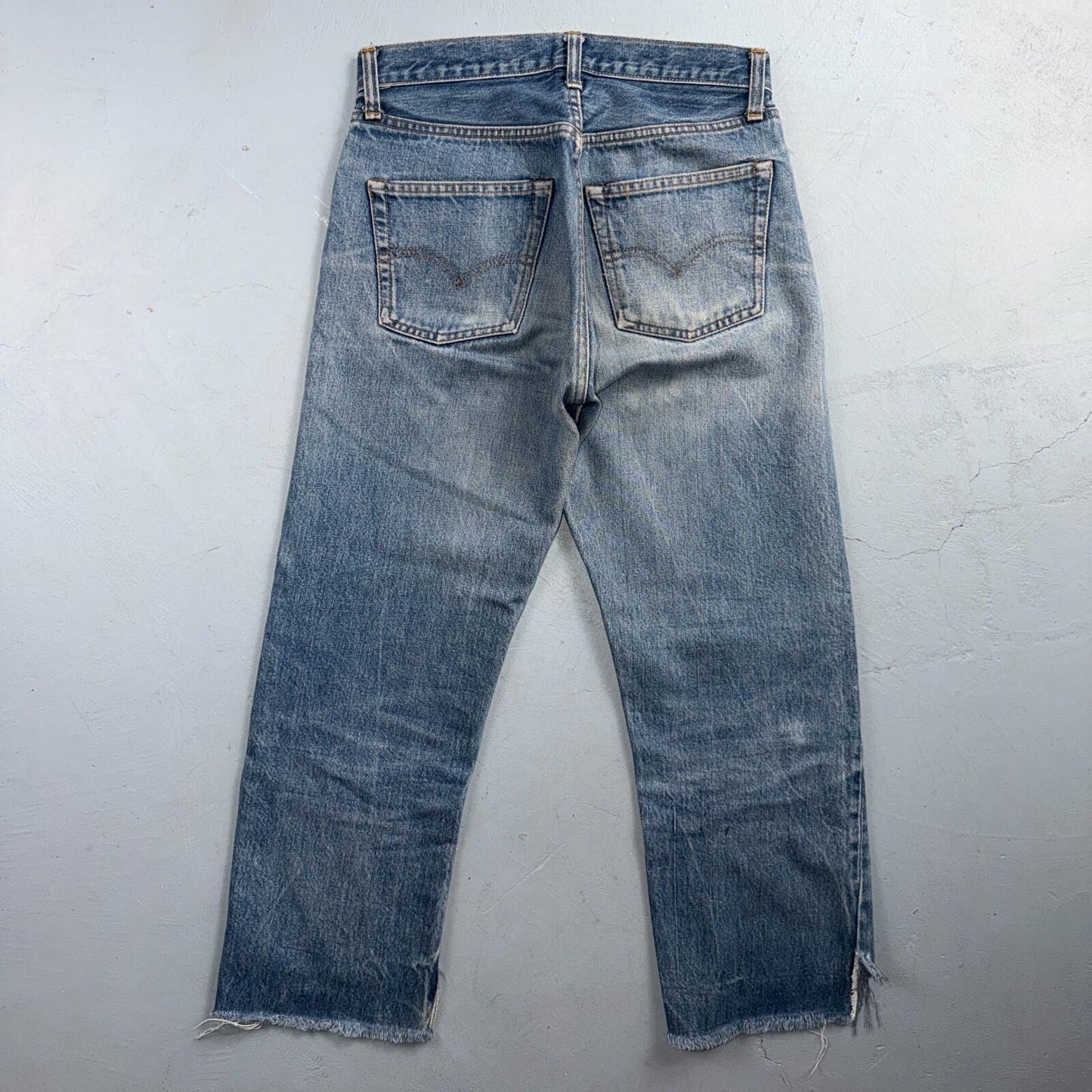 Levis 501 Vintage 80s Redline Selvedge USA XX Jeans Light Wash 30x31 Act 28x25