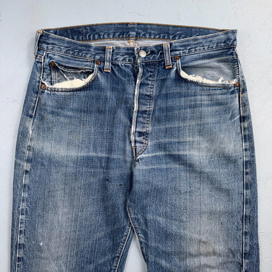Levis 501 Big E Vintage 60s Redline Selvedge USA XX 1960s Jeans 36x32 Act 33x28