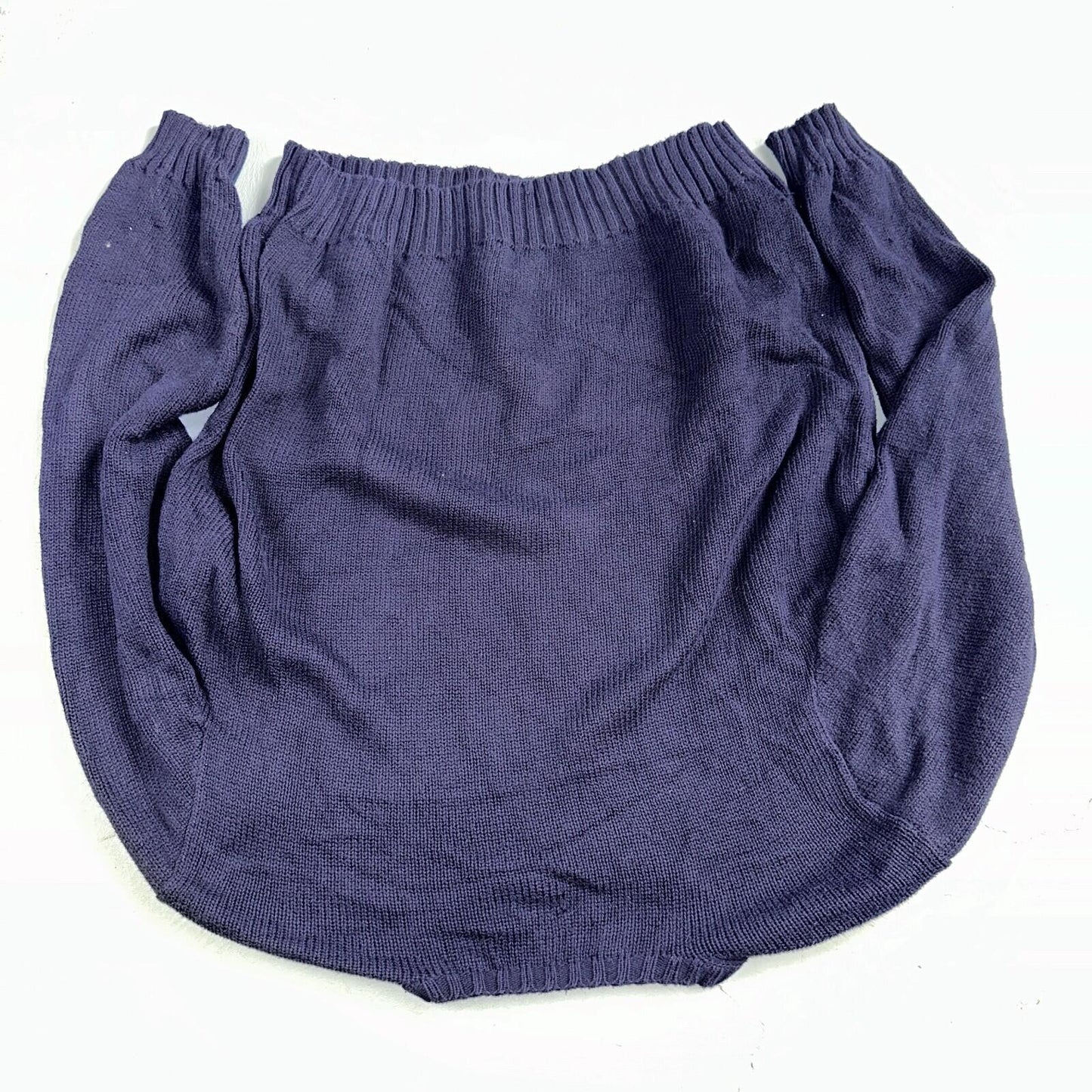 Polo Ralph Lauren Knit Crew Neck Sweater Blue Long Sleeve VTG 90s Cotton Size L
