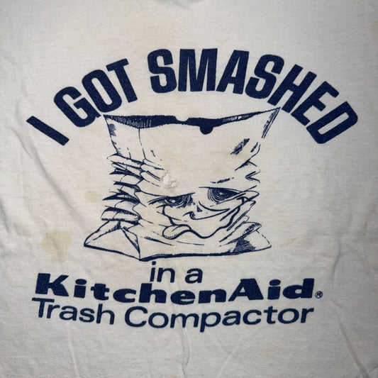 1960s 1970s Ringer VTG T Shirt Kitchen Aid Trash Compactor Pinup Rockabilly RARE