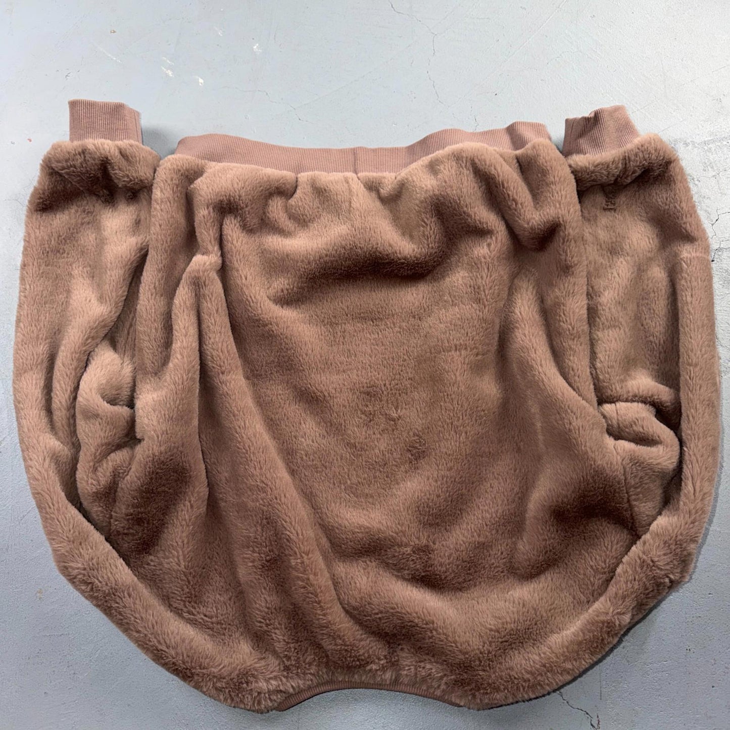 Womens Philosophy Sable Brown Faux Fur Soft Sweater Size Small Cozy Warm