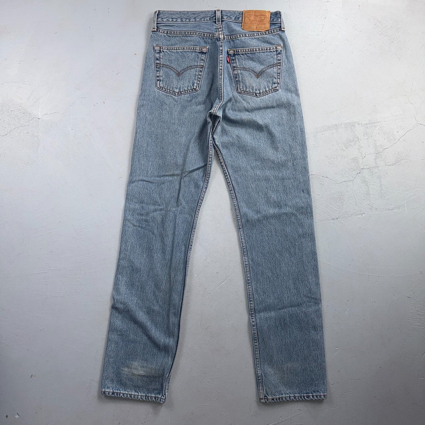 Levis 501 Vintage 90s Y2K XX Straight Leg Jeans Blue Light Wash 30x34 Act 28x32