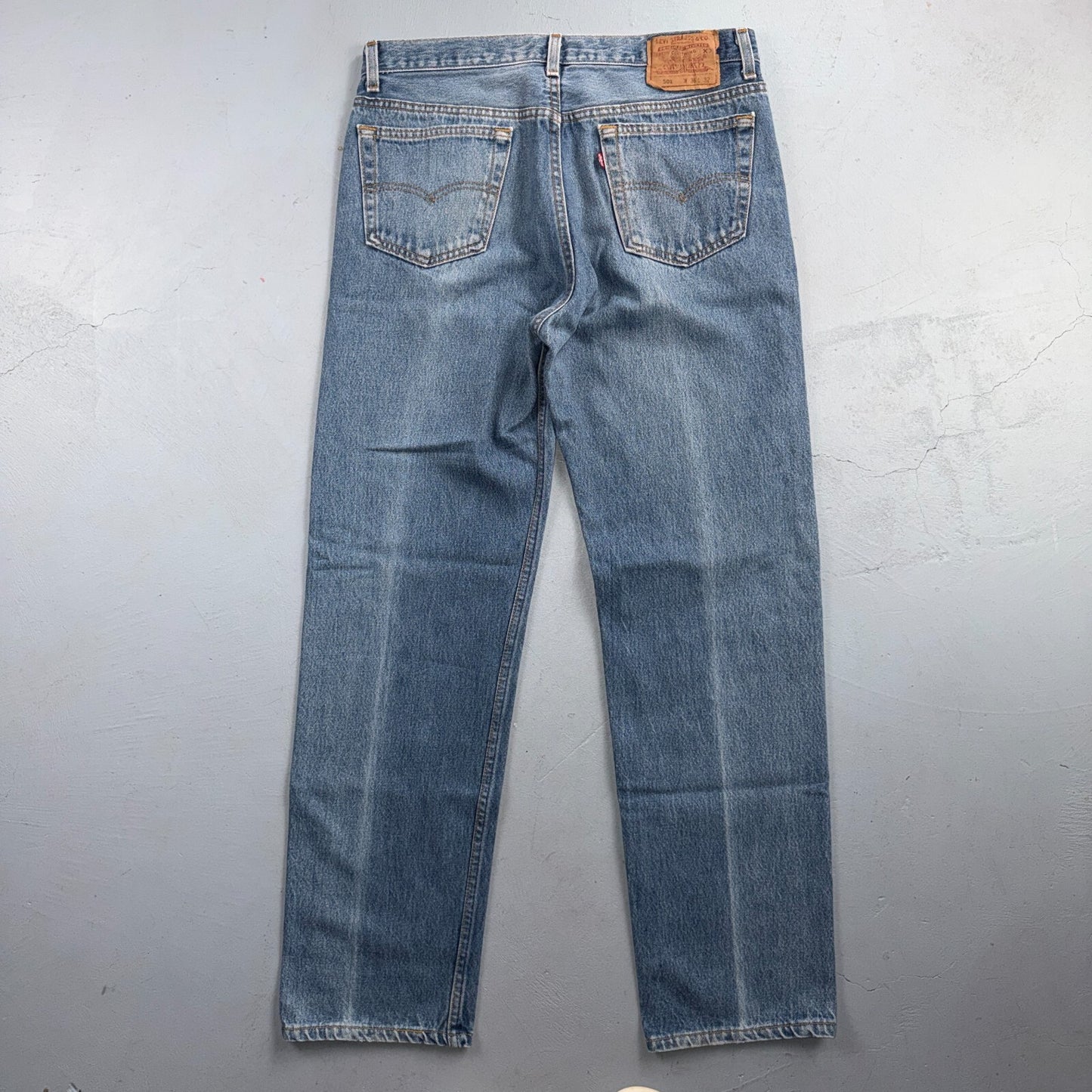 Levis 501 Vintage 90s USA XX Straight Leg Jeans Blue Light Wash 36x32 Act 34x31