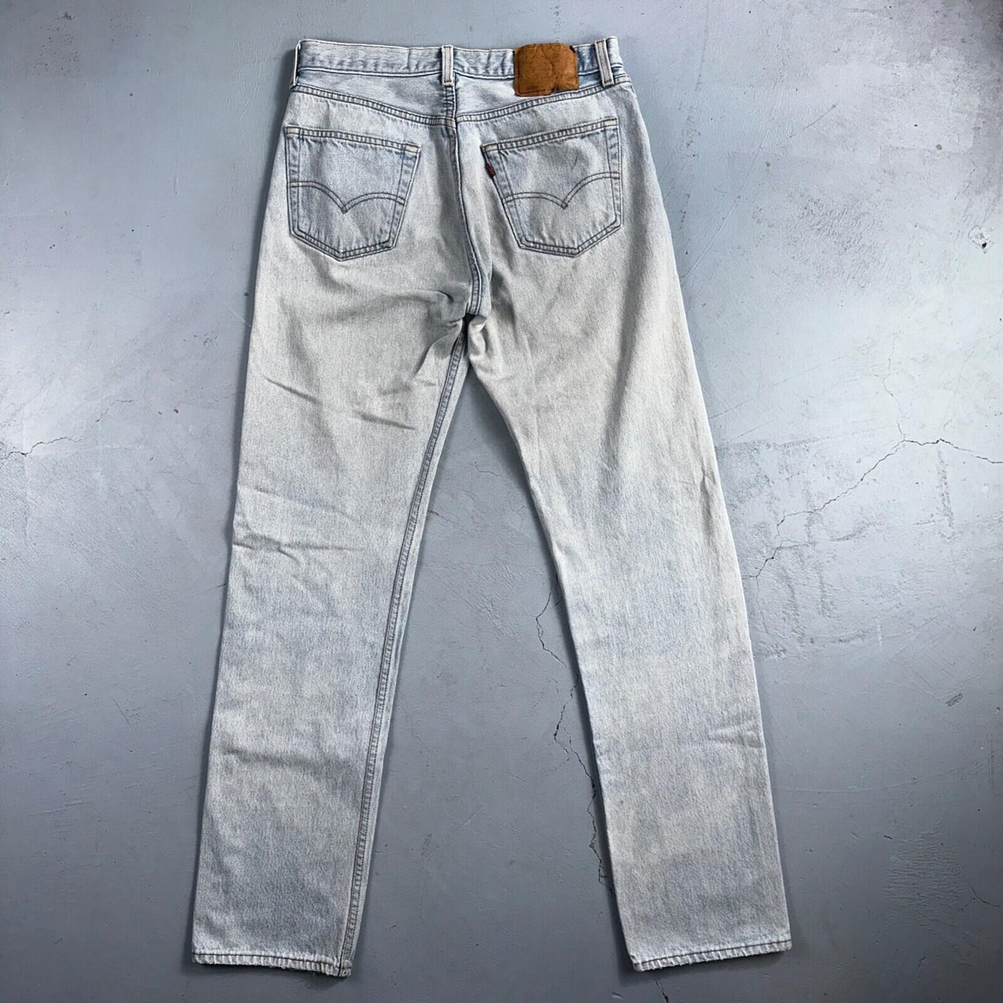 Levis 501 Vintage 90s USA XX Straight Leg Jeans Blue Light Wash 34x38 Act 30x33