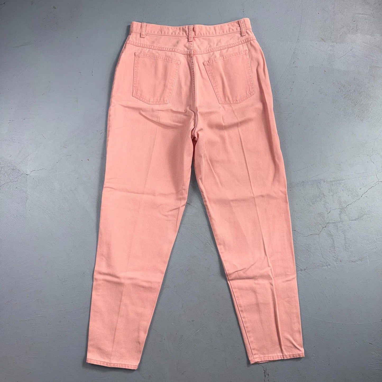 VTG Northwest Blue Size 12 Pink High Rise Tapered Jeans Mexico Made Peach Y2K