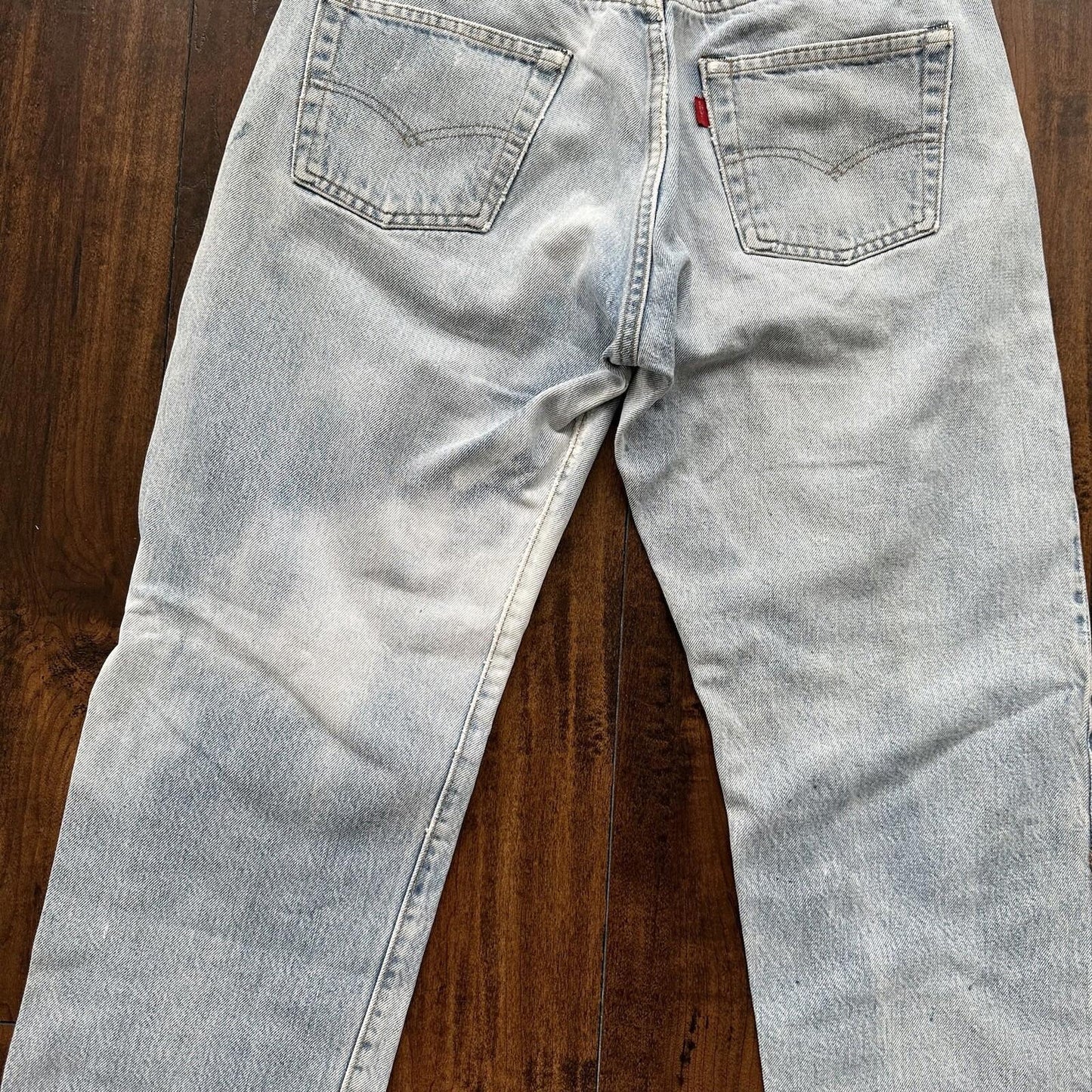 Levis Vintage 80s Redline Selvedge USA 501 XX Jeans Light Wash 33x34 Act 29x29