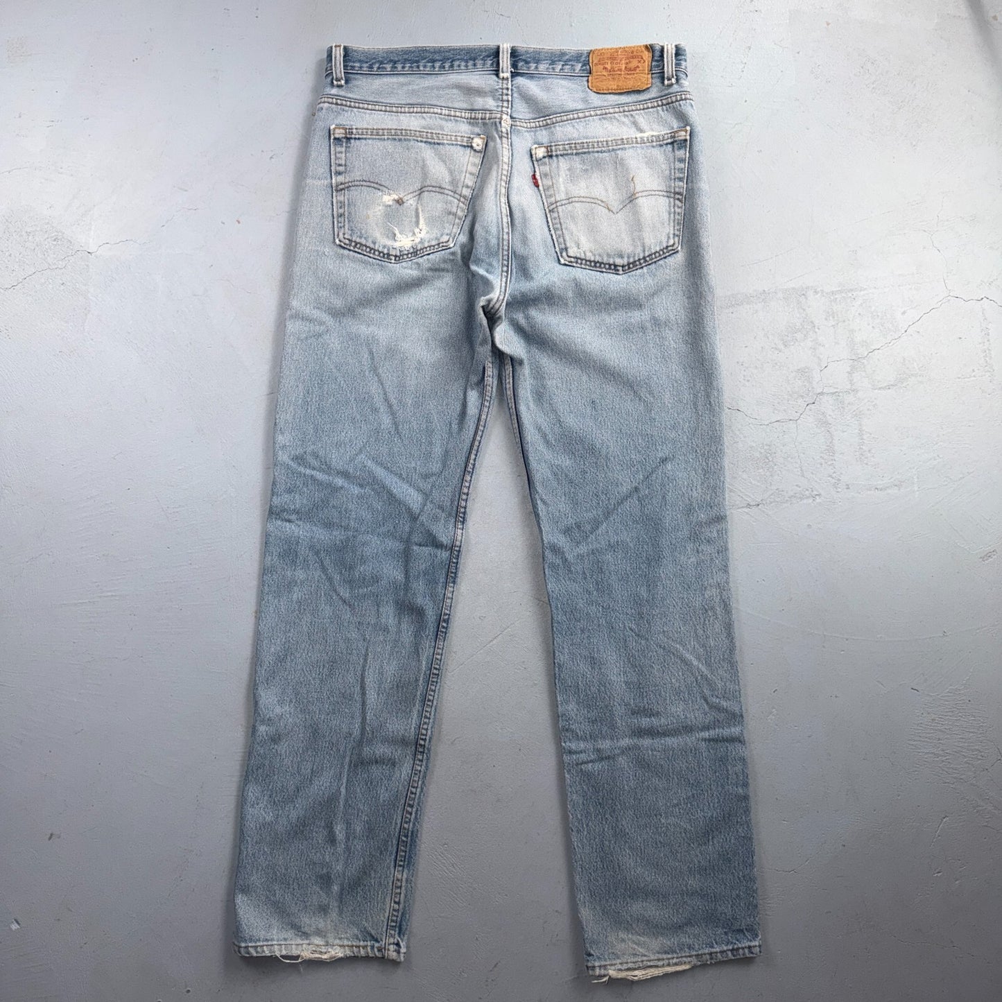 Levis 501 Vintage 80s USA XX Straight Leg Jeans Blue Light Wash 38x36 Act 36x32