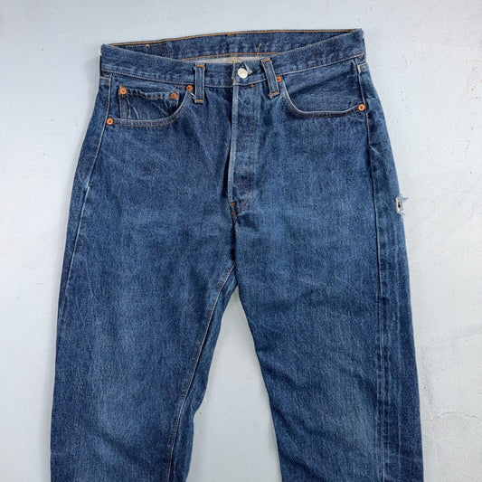 Levis 501 Vintage 80s Redline Selvedge USA XX Jeans Dark Wash 34x38 Act 31x34