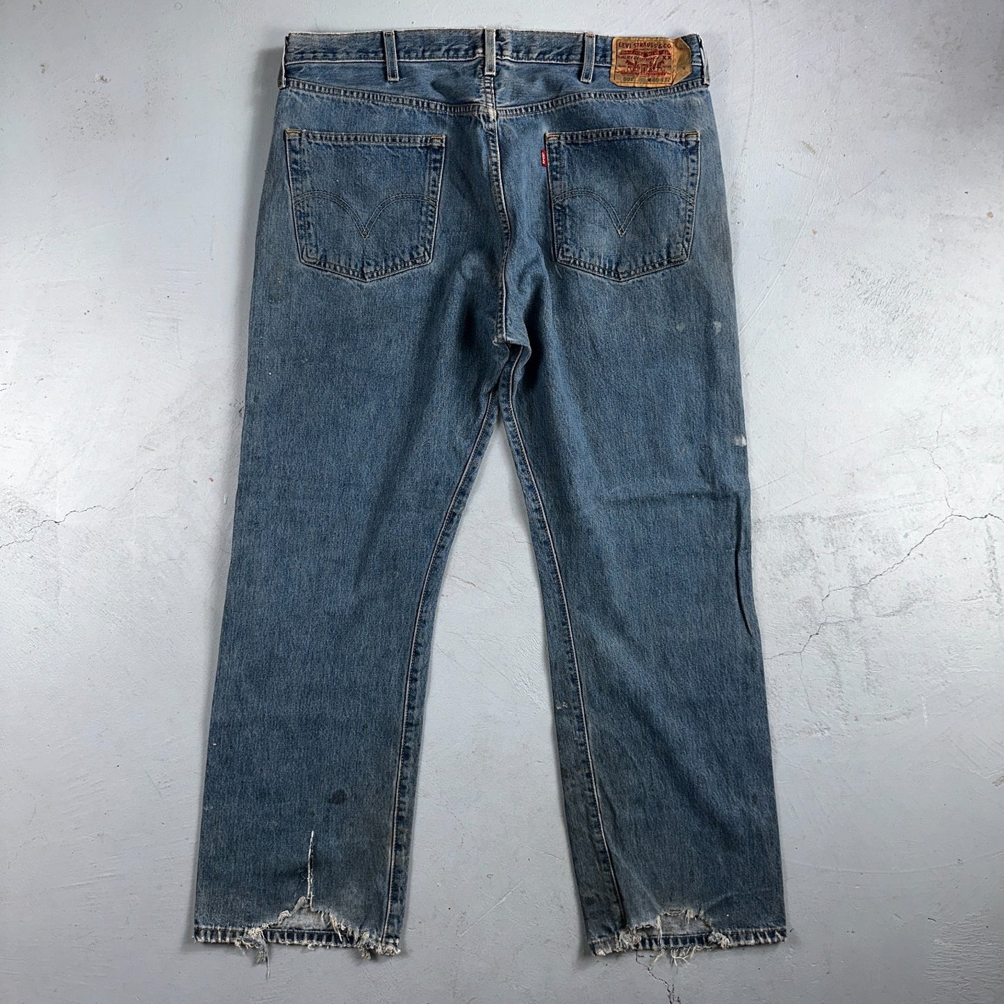Levis 501 Vintage Y2K 90s XX Straight Leg Jeans Blue Light Wash 40x32 Act 38x31