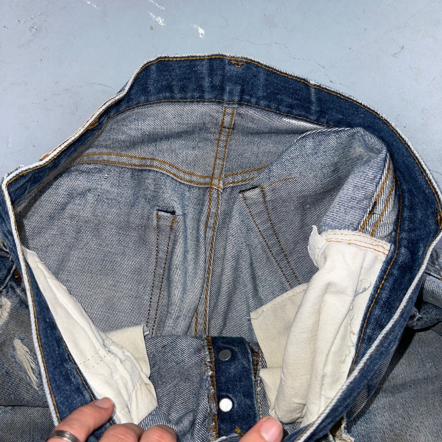 Levis 501 Vintage 80s Redline Selvedge USA XX Jeans Light Wash 34x34 Act 31x30