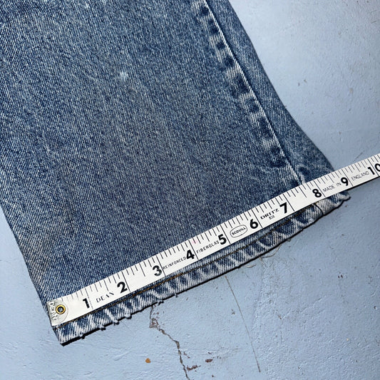 Levis 517 Vintage 80s USA Boot Cut Leg Jeans Light Wash Orange Tab Act 32x30