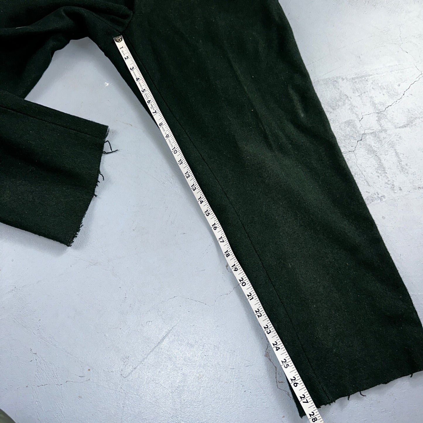 1960s Vintage Green Heavy Wool Hunting Pants 34x28 USA Dry Clean Rockabilly 60s