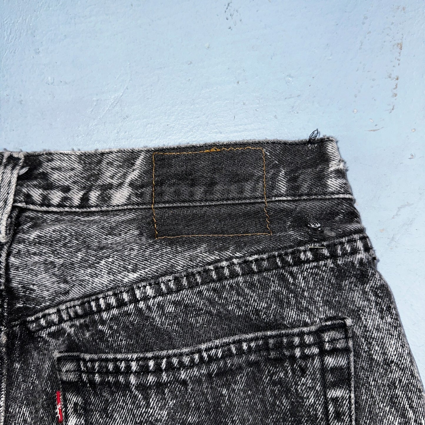 Levis 501 Vintage 80s USA XX Straight Leg Jeans Black Acid Wash 33x32 Act 31x30