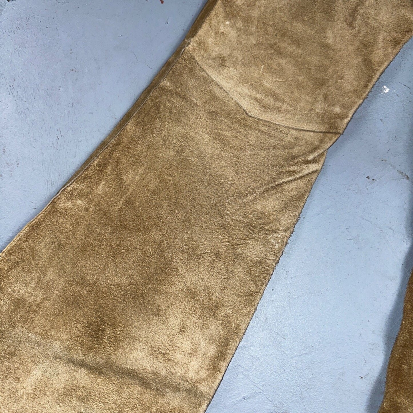 Vintage 1960s Leather Pants 28 Wide Leg Brown Rockabilly 60s Cowboy Suede 27x30