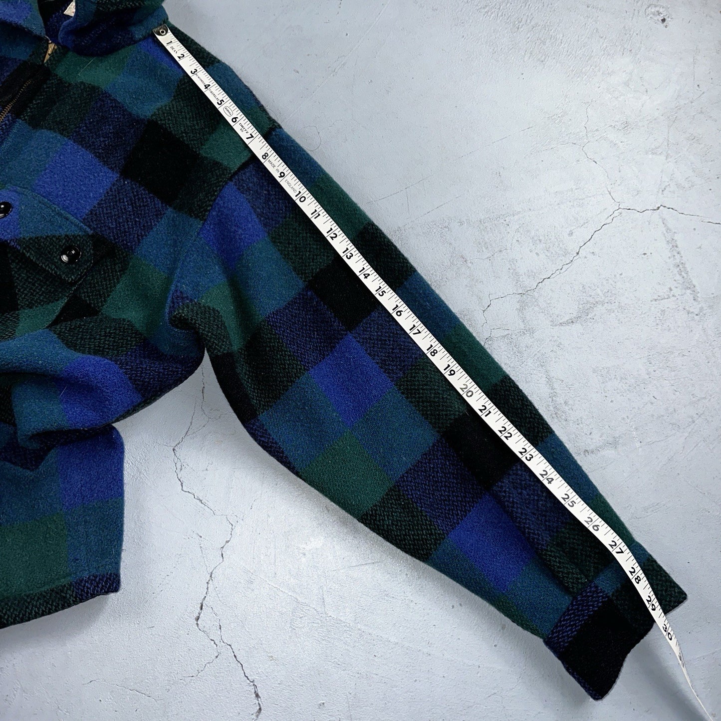 Brent Montgomery Ward Vintage 50s 60s Wool Mackinaw Plaid Full Zip Jacket L