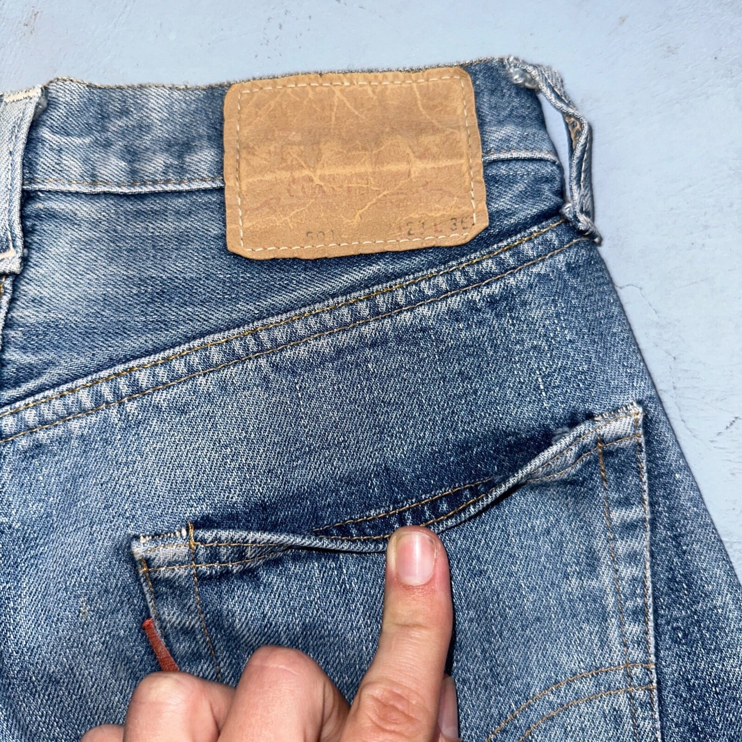 Levis 501 Big E Vintage 60s Redline Selvedge USA XX 1960s Jeans 27x30 Act 25x28