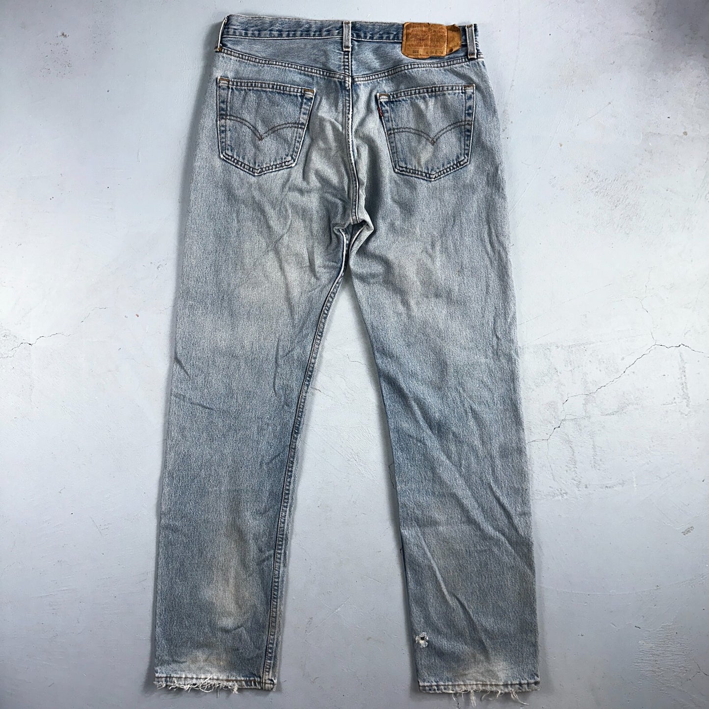 Levis 501 Vintage 90s USA XX Straight Leg Jeans Blue Light Wash 36x34 Act 34x33