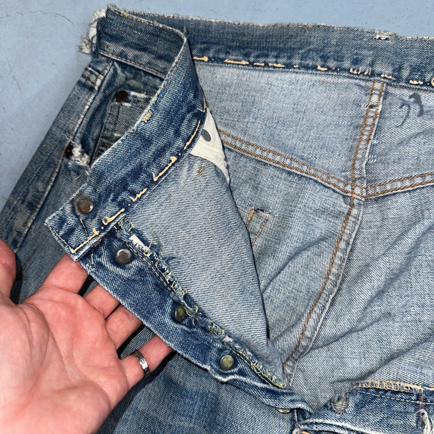 Levis 501 Big E Vintage 60s Redline Selvedge USA XX 1960s Jeans 66 Act 34x28
