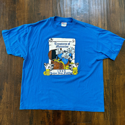 Hanes Single Stitch Treasure of Memories Vintage T Shirt 1995 90s Coins Rap